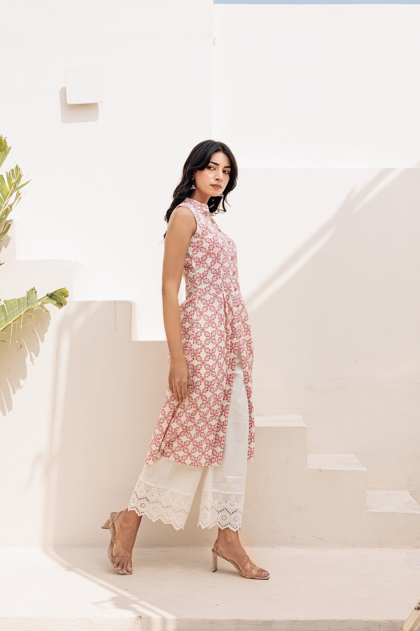 Anaya-Blush Coral with Hakoba Pants