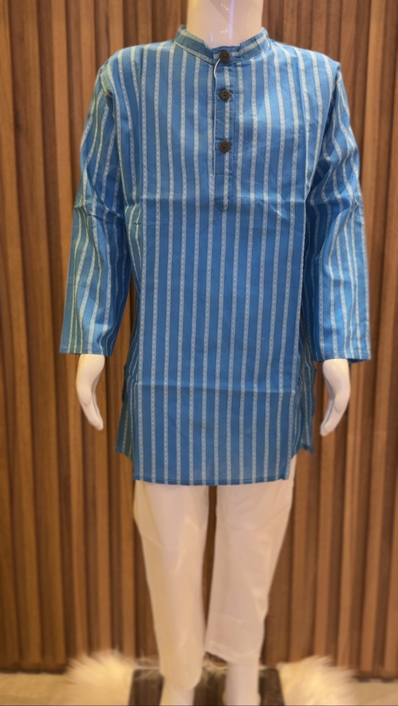 Blue Stripes Kurta Set
