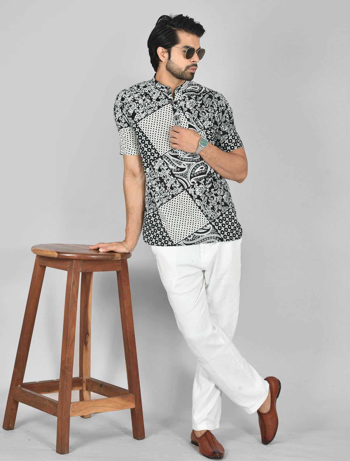 Karu Mosaic Short Sleeves Kurta