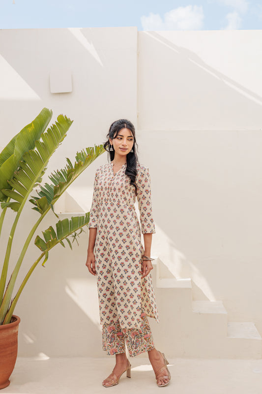 Lotus Bloom Kurti with Plazzo Pants Family