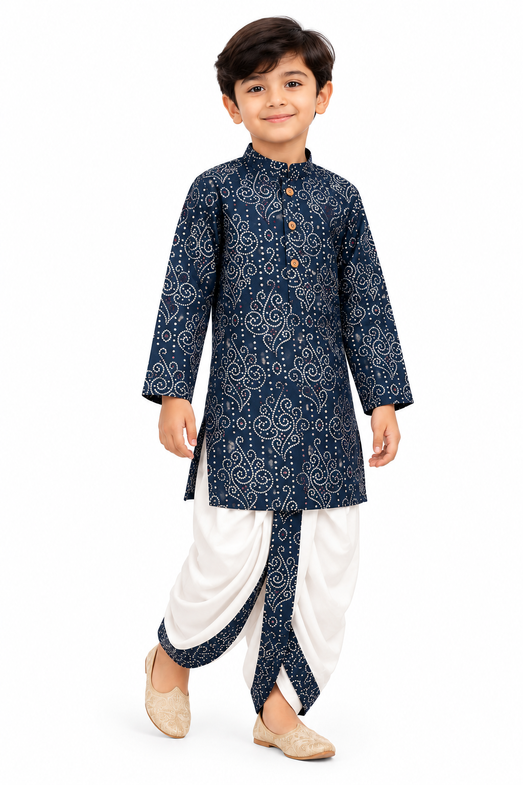 Karumai Bandhani Kurta Dhoti Set
