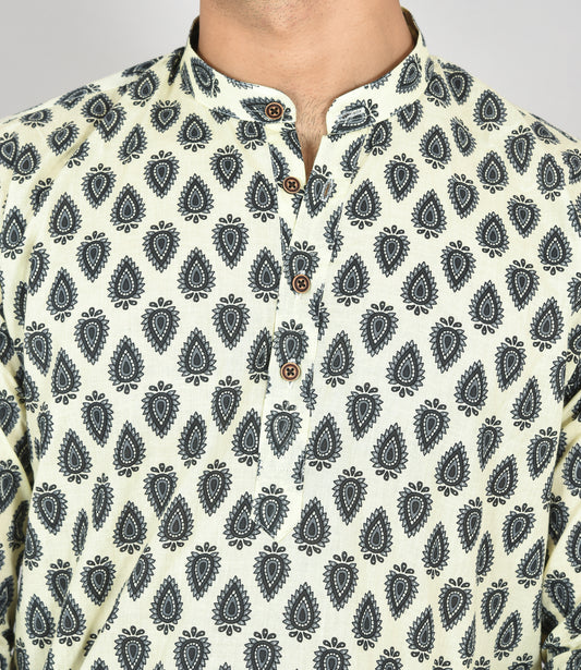 Ash Drop Long Sleeves Kurta