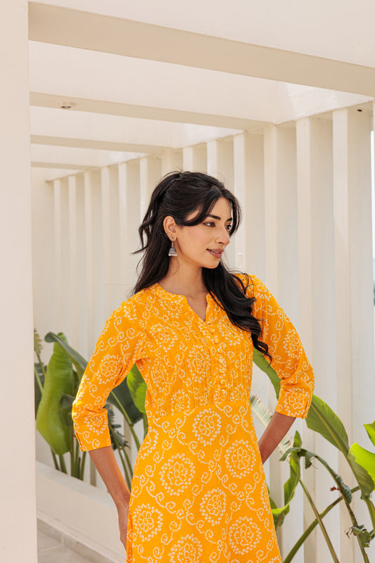 Haldi Vastram Kurti with Plazzo Pants Family