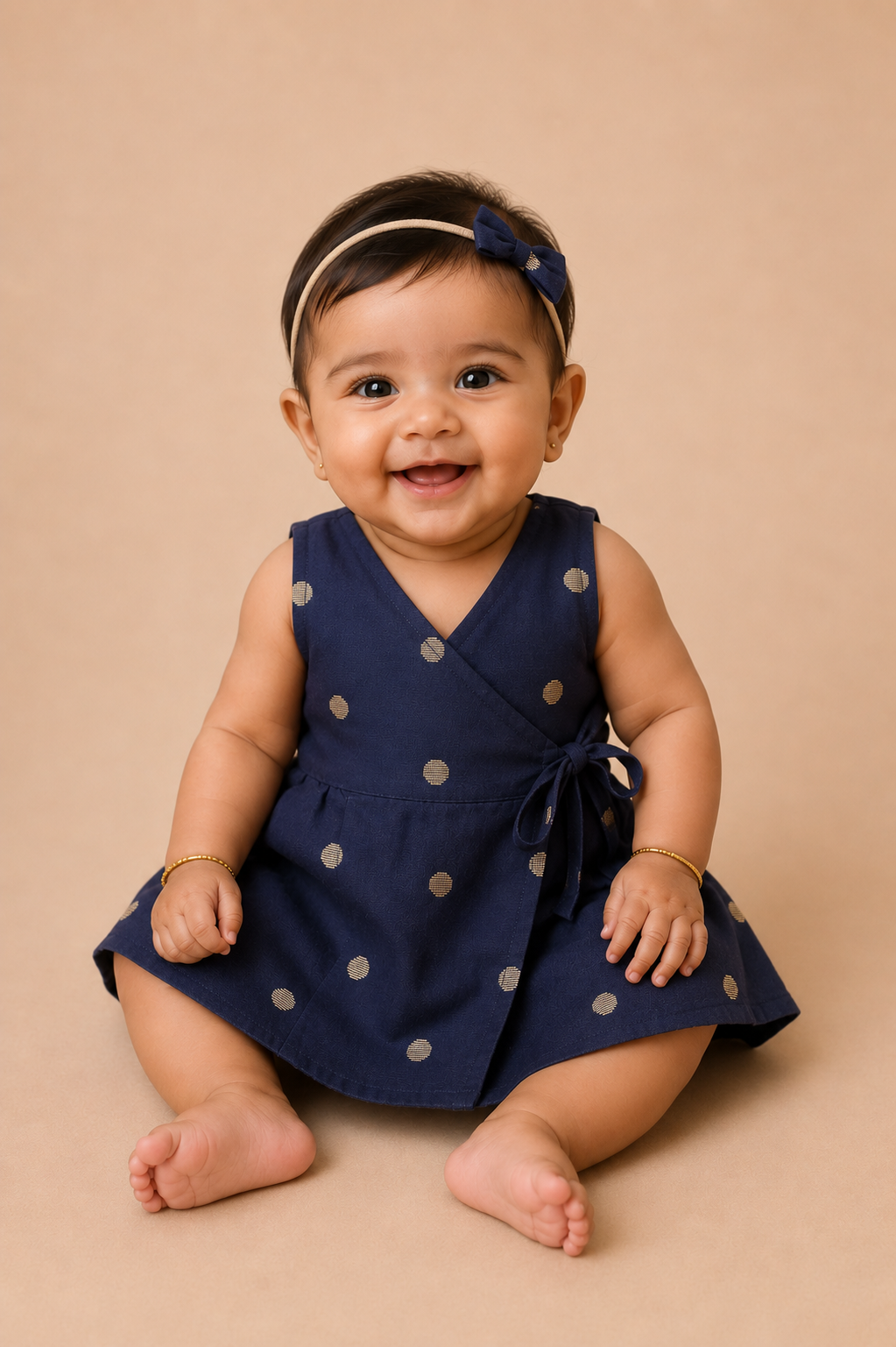 Navy Blue Butta Frock