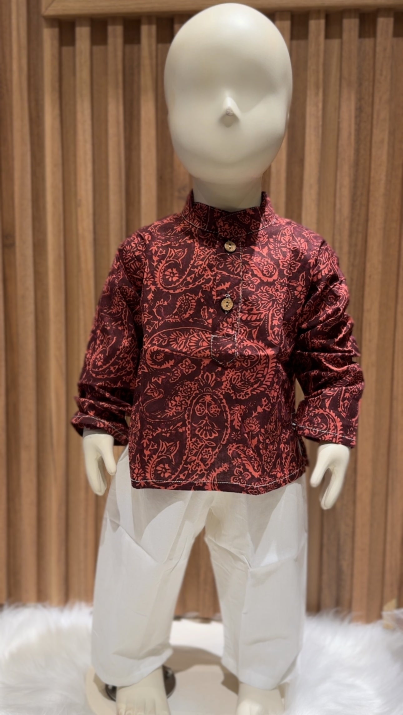 Rustic Paisley Kurta with Pyjama Pants