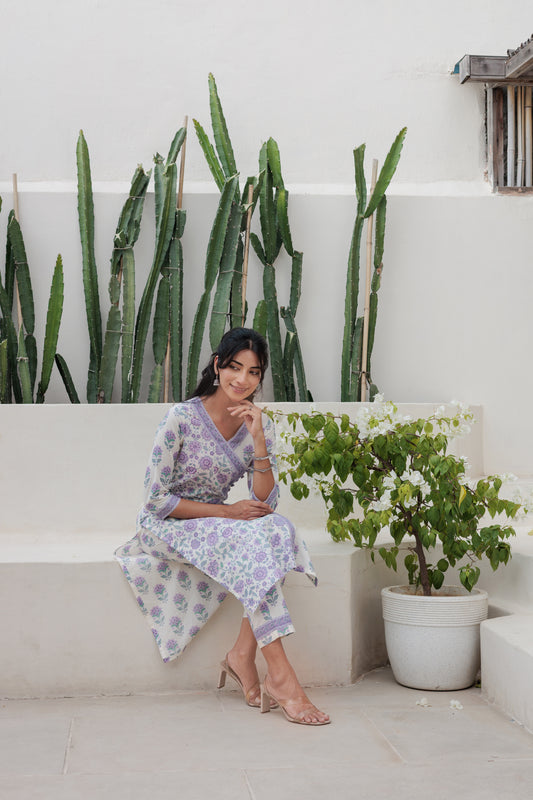 Dvinya Jamuni Angrakha Kurti Set