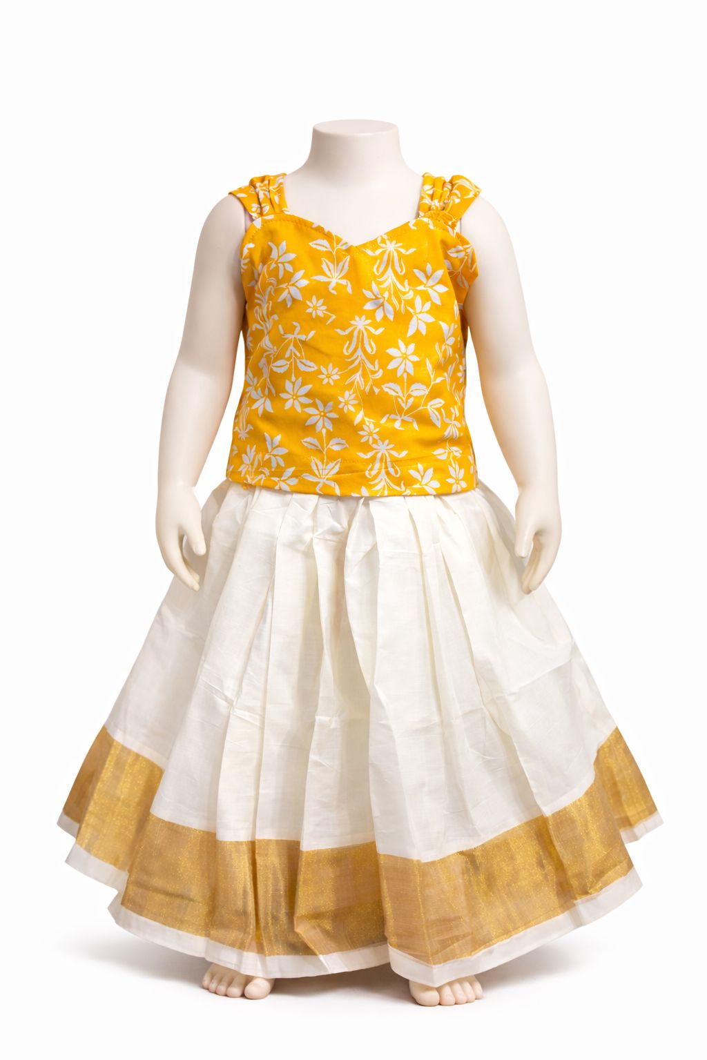 Golden Bloom Pavadai