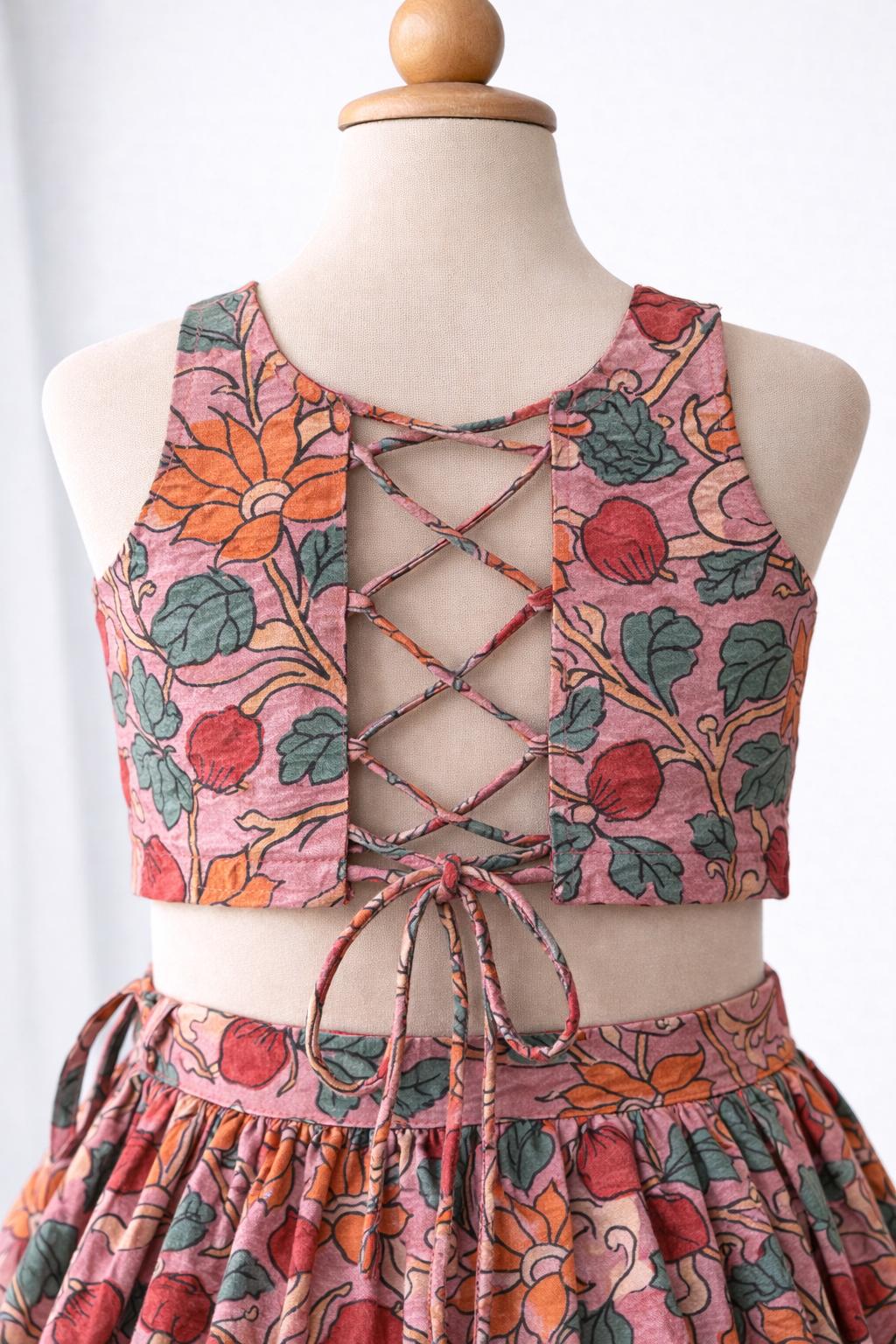 Vintage Garden Skirt and Back Tie Top