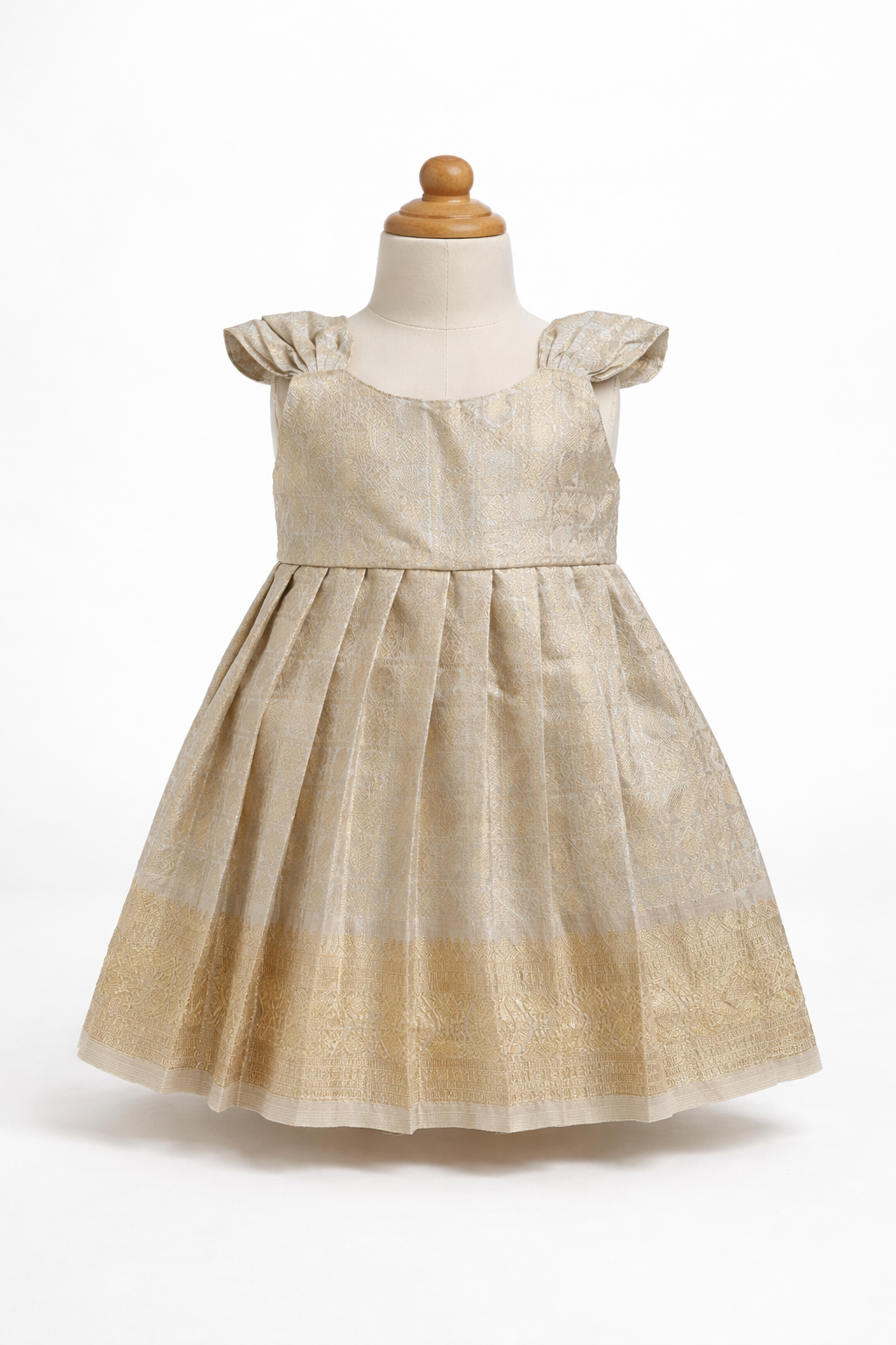 Ivory Gold Brocade Frock
