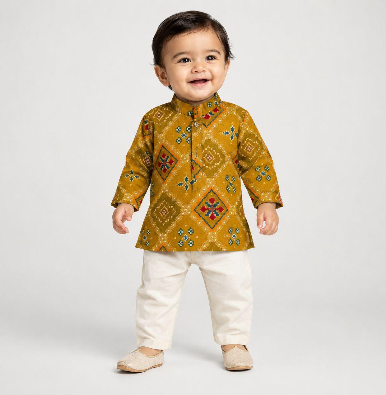 Golden Diamond Kurta Set