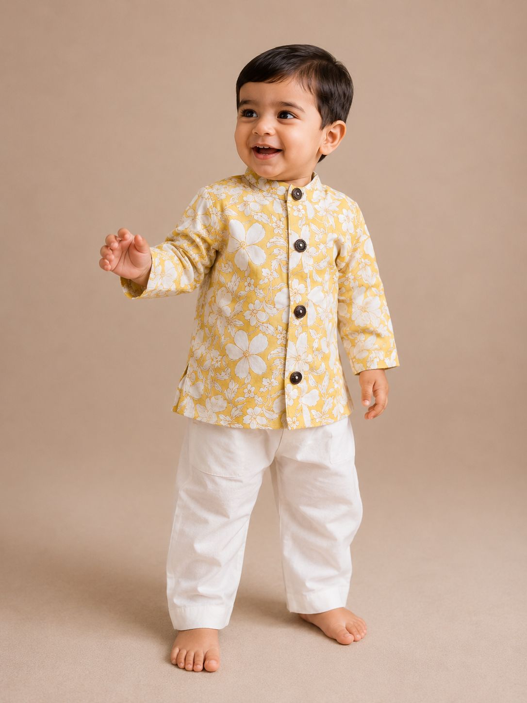 Yellow Bloom Kurta Set