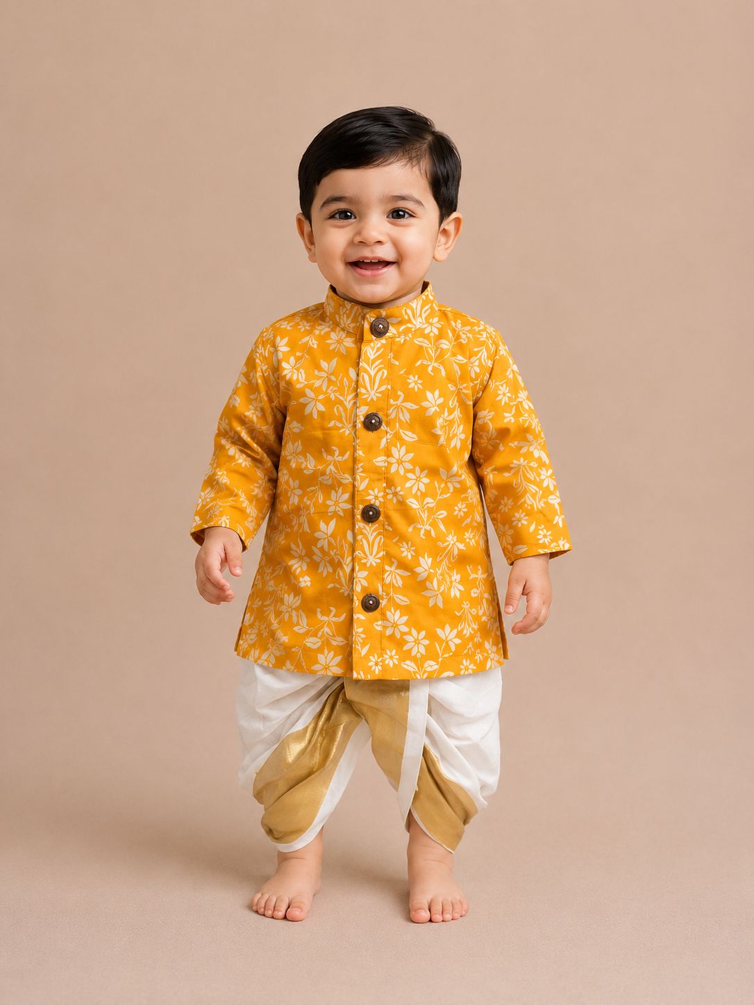 Golden Bloom Kurta Set