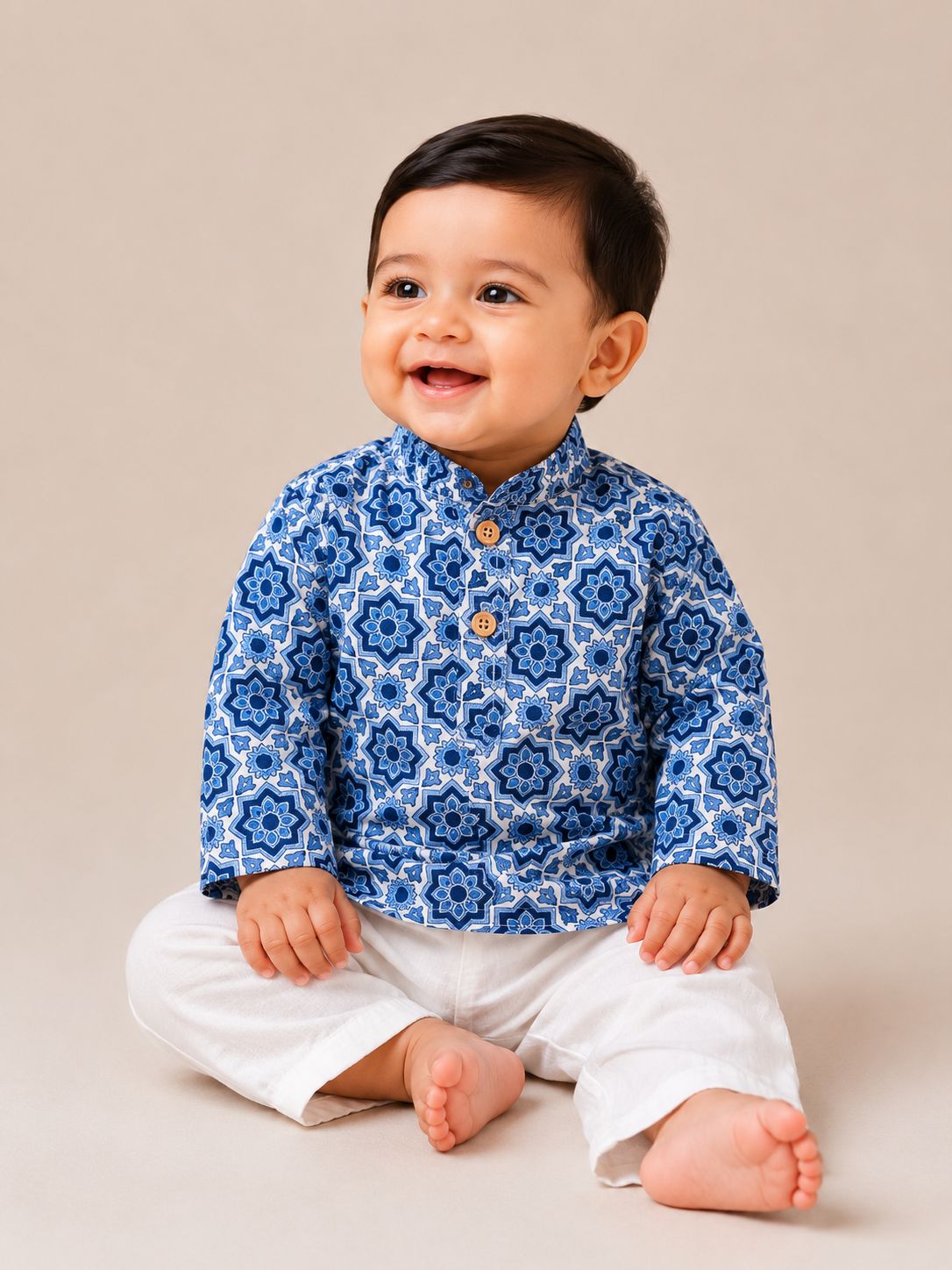Indigo Star Kurta with Pyjama Pants