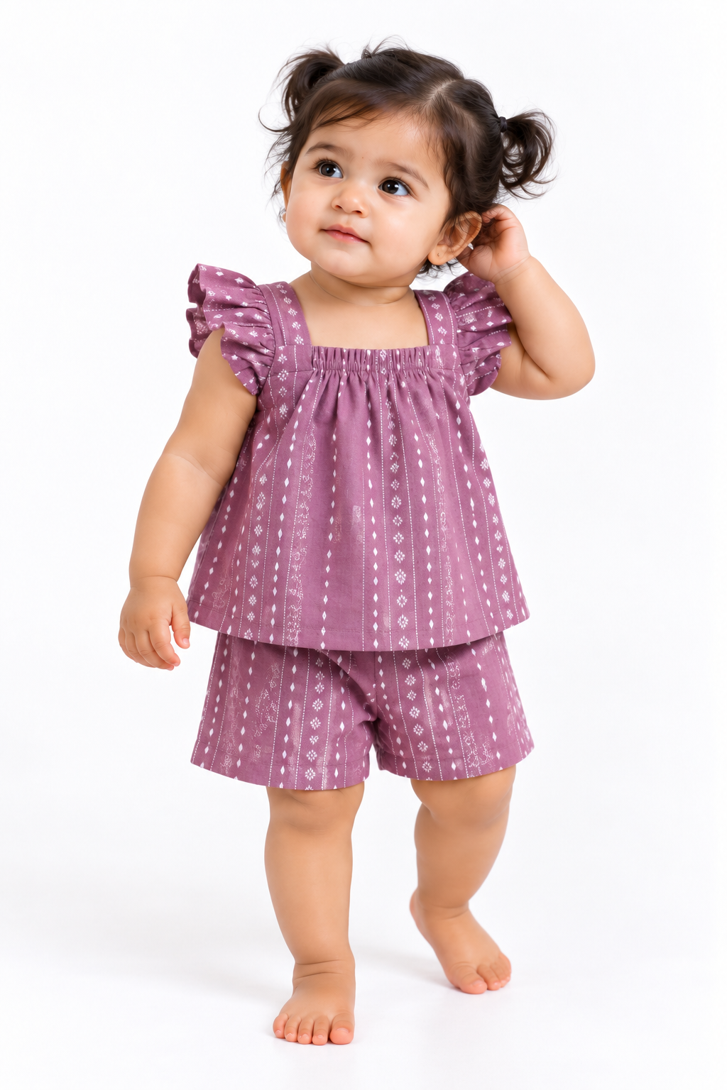 Mauve Woven Top & Pants Set