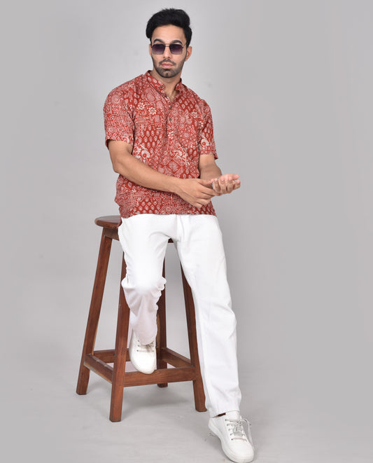 Kadha Oviyam Short Sleeves Kurta