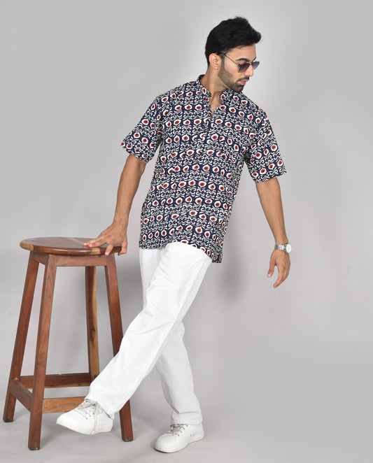 Kann Vizhi Short Sleeves Kurta
