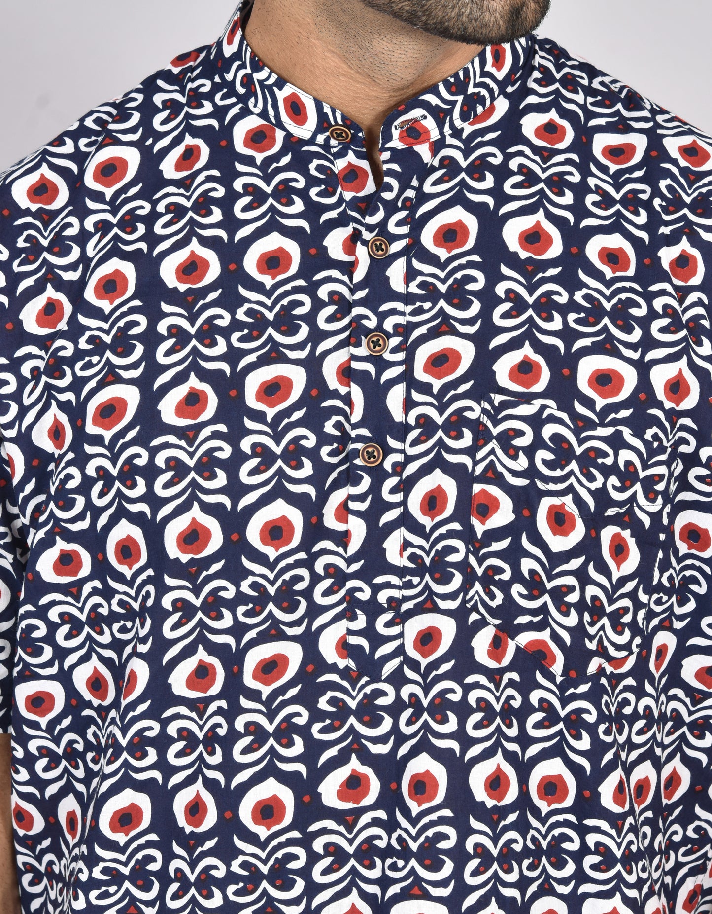 Kann Vizhi Short Sleeves Kurta