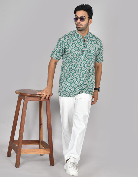 Pachai Mayil Short Sleeves Kurta