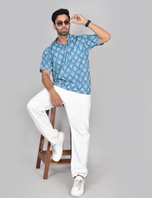 Neelampadam Short Sleeves Kurta