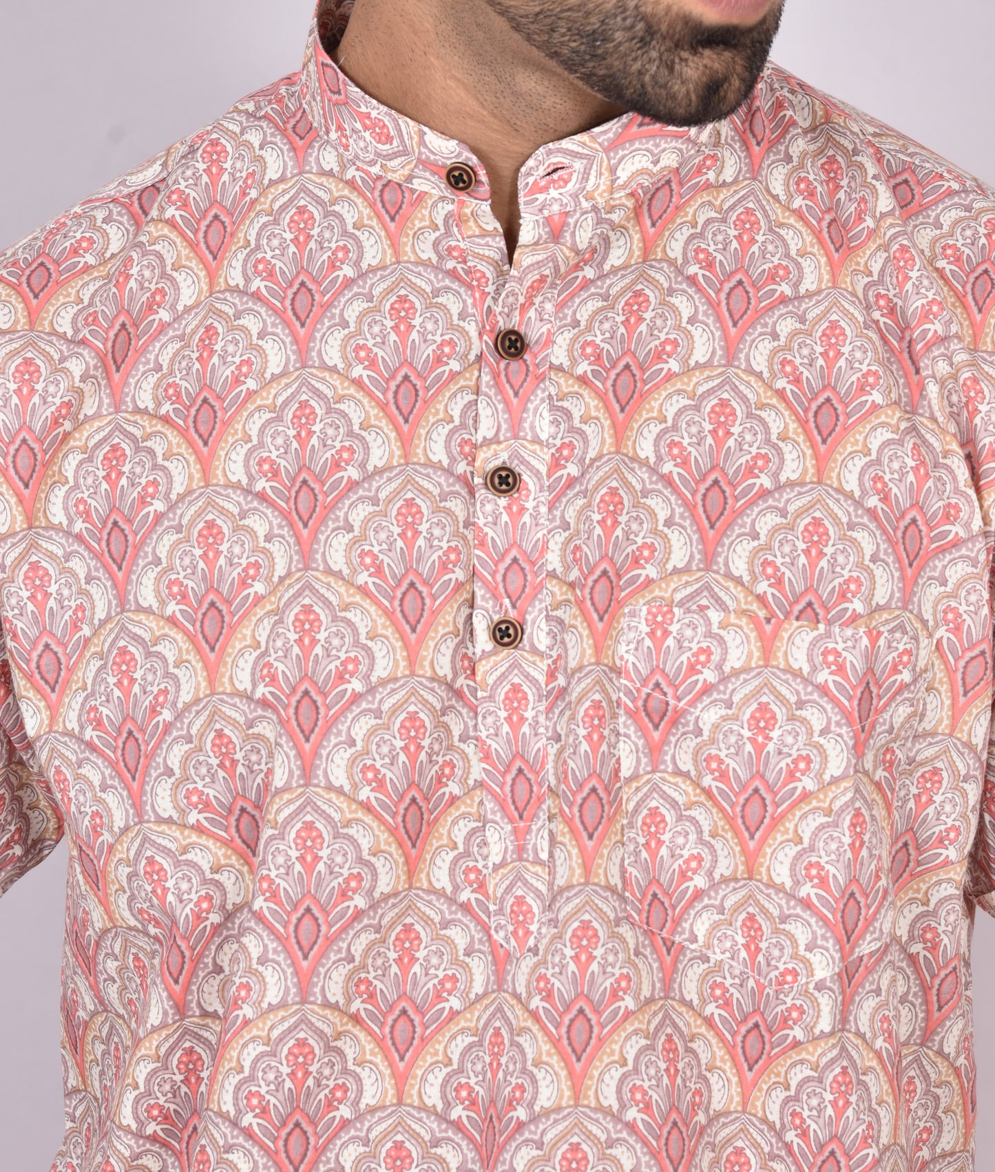Jharokha Malar Short Sleeves Kurta