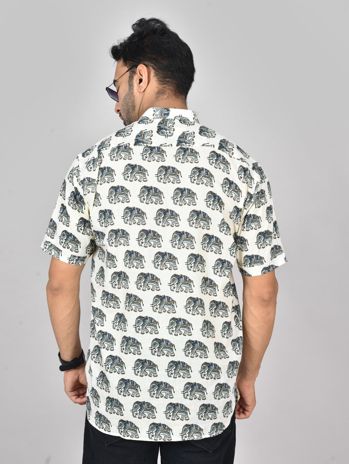 Blue Indragaj Short Sleeves Kurta