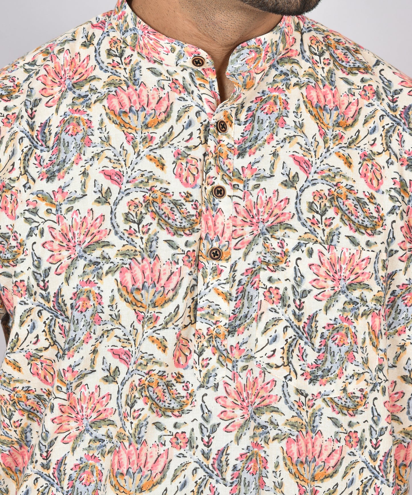 Lotus Bloom Short Sleeves Kurta Family Combo