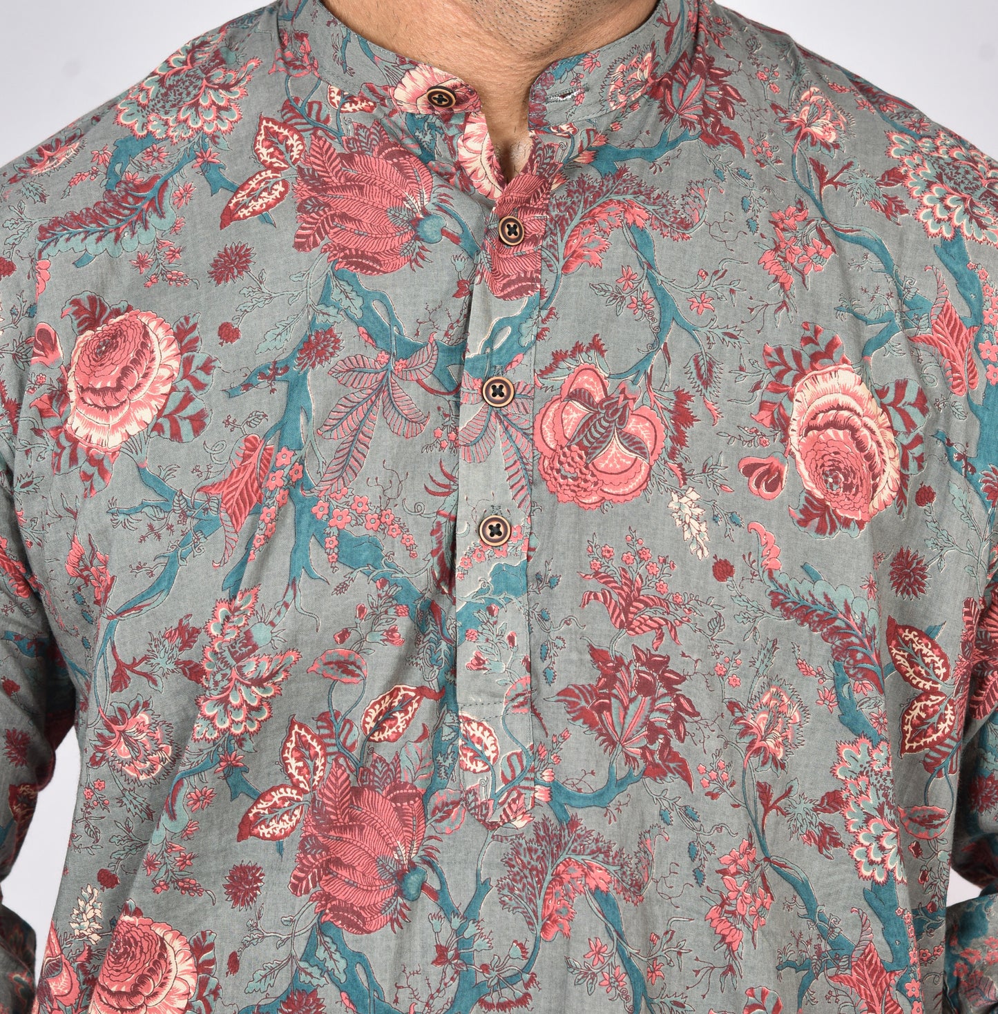 Blue Osaka Long Sleeves Kurta