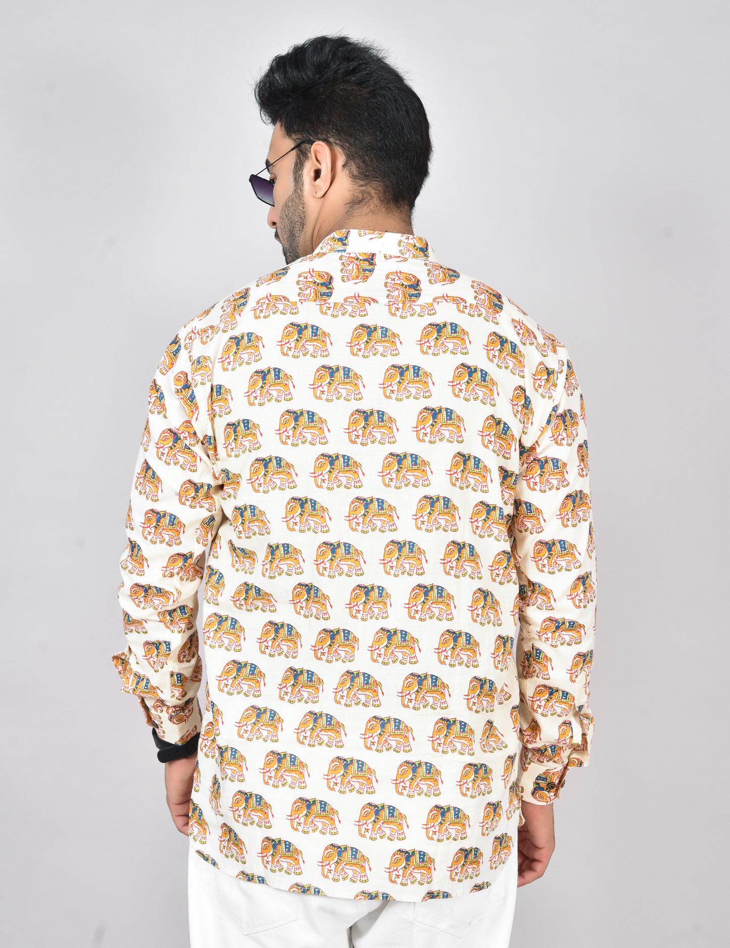Yellow Indragaj Long Sleeves Kurta