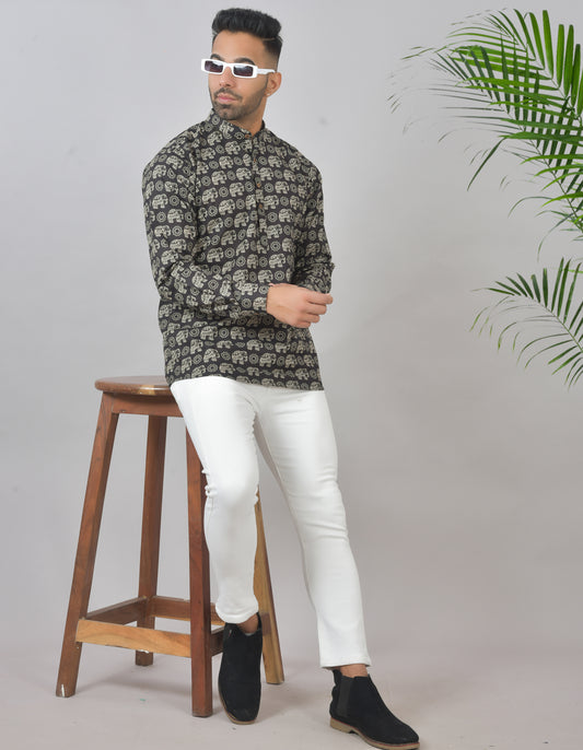 Black Kumki Long Sleeves Kurta