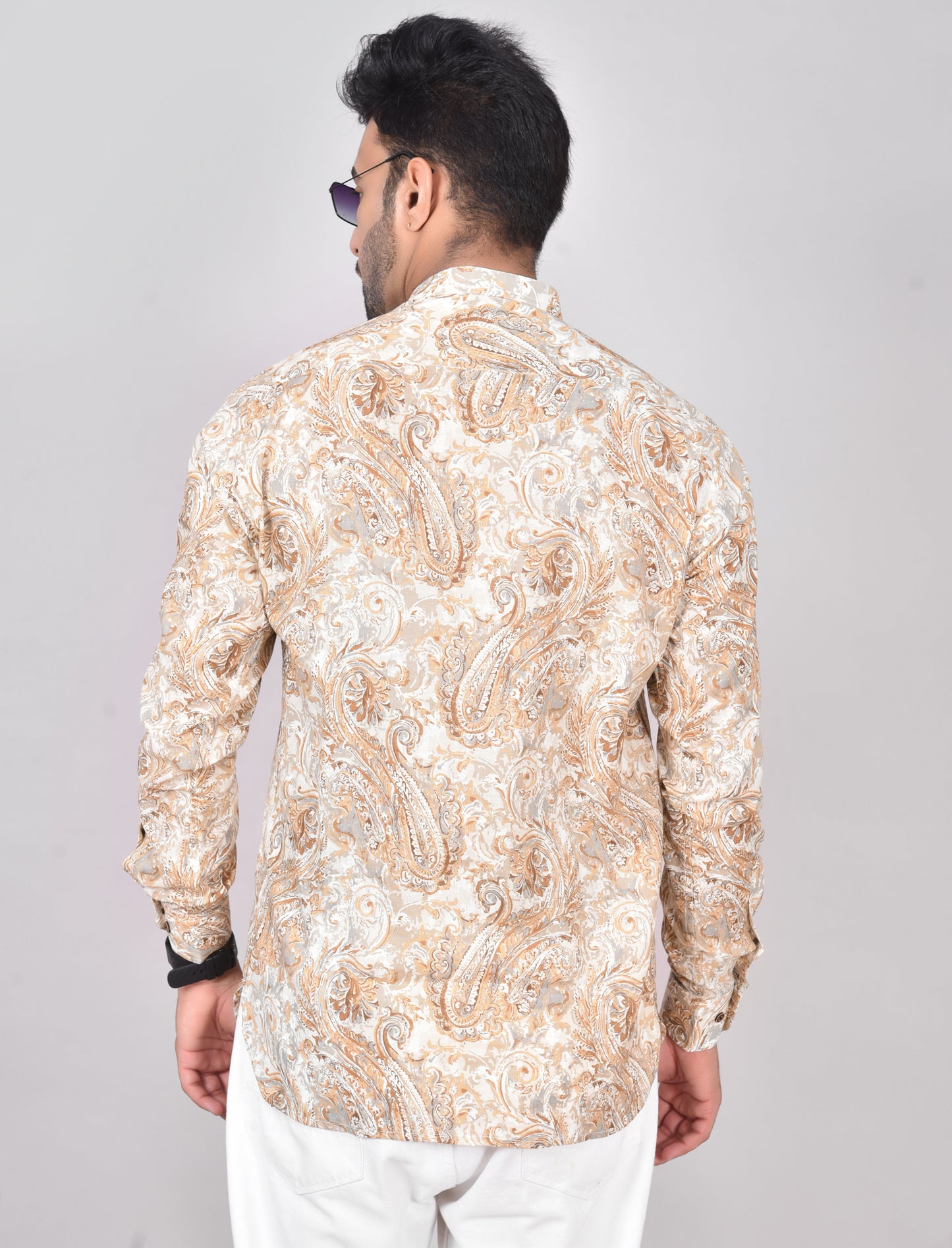 Honey Gold Paisley Long Sleeves Kurta