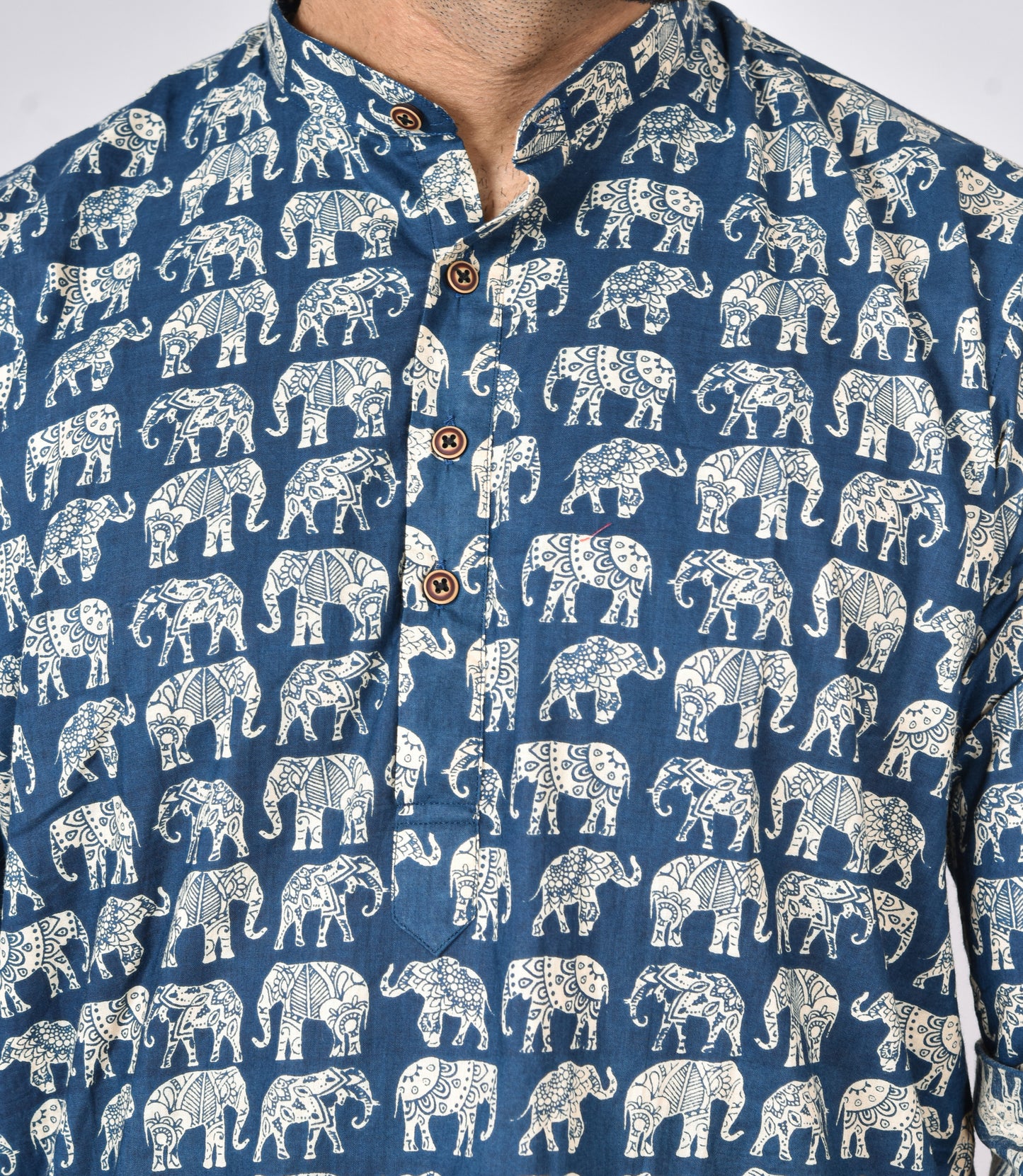 Blue Kumki Long Sleeves Kurta