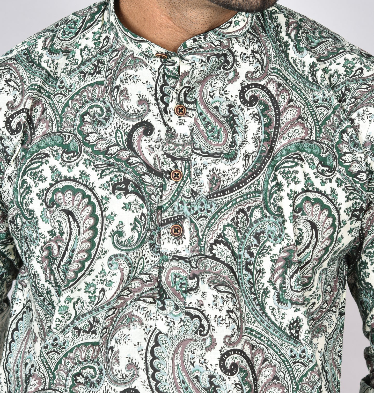 Maragatha Paisley Long Sleeves Kurta