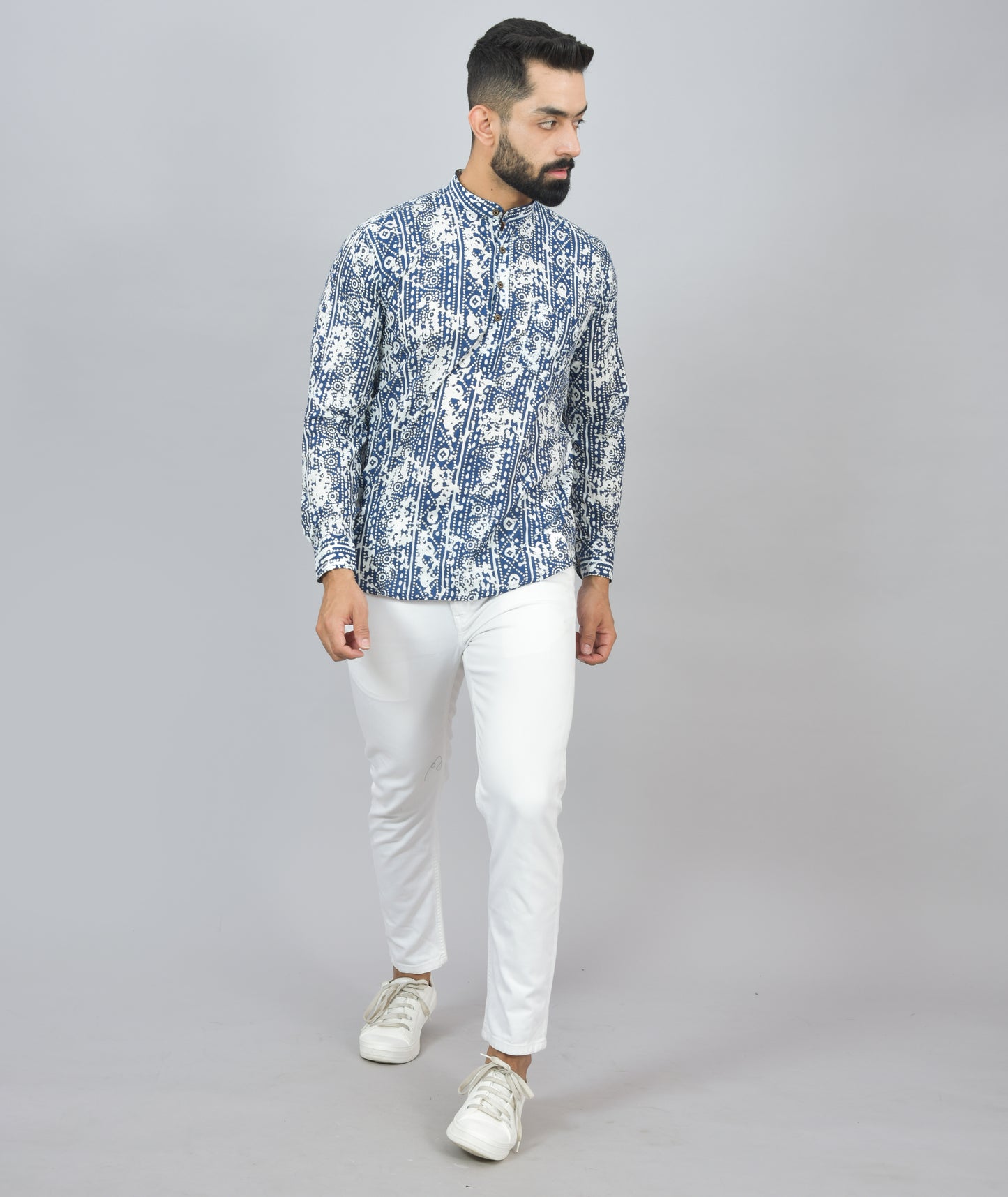 Blue Pox Short Kurta