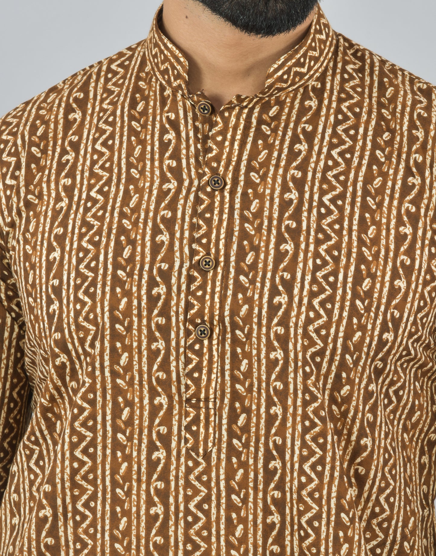Brown Kolam Long Kurta