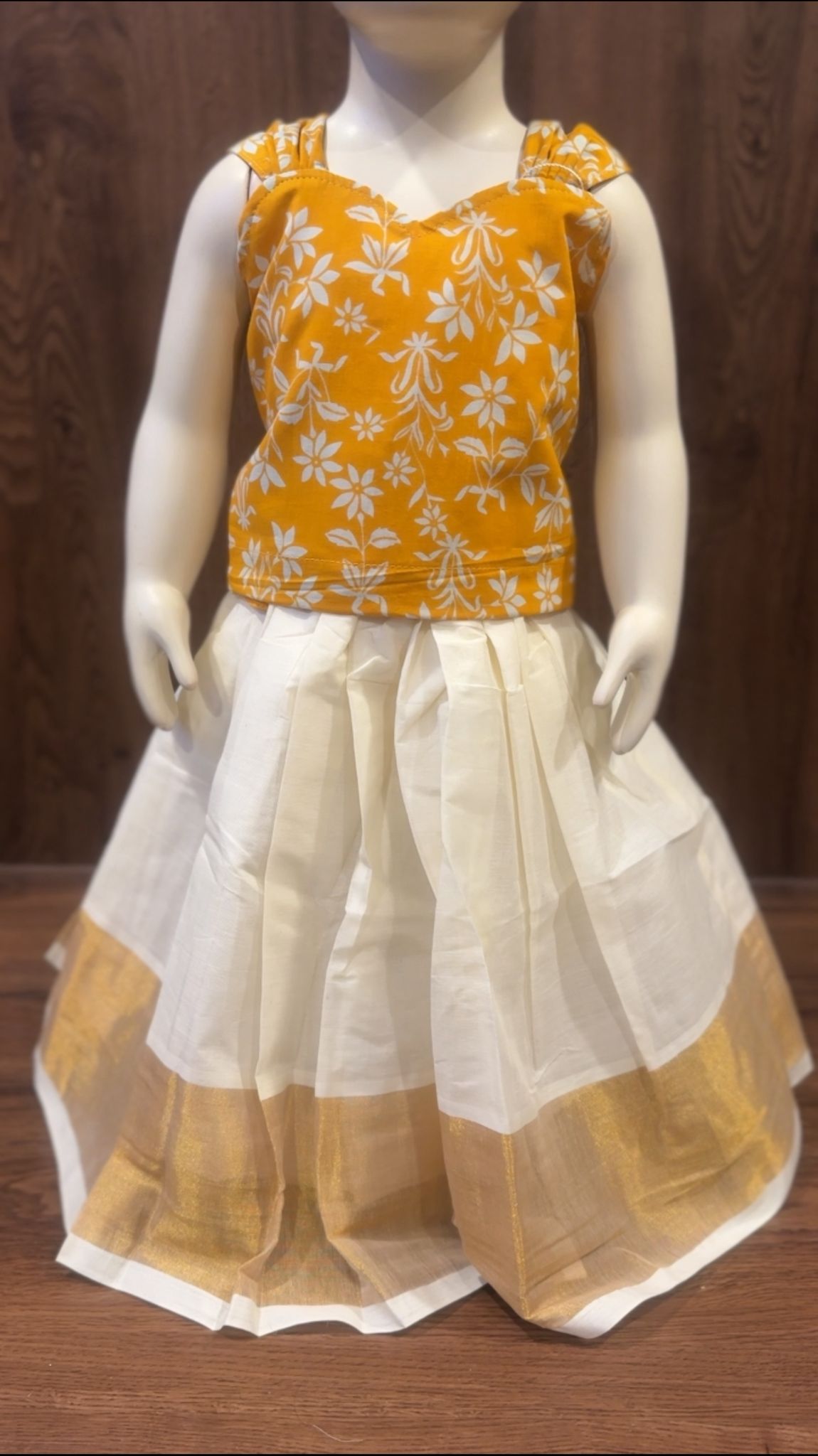 Golden Bloom Pavadai