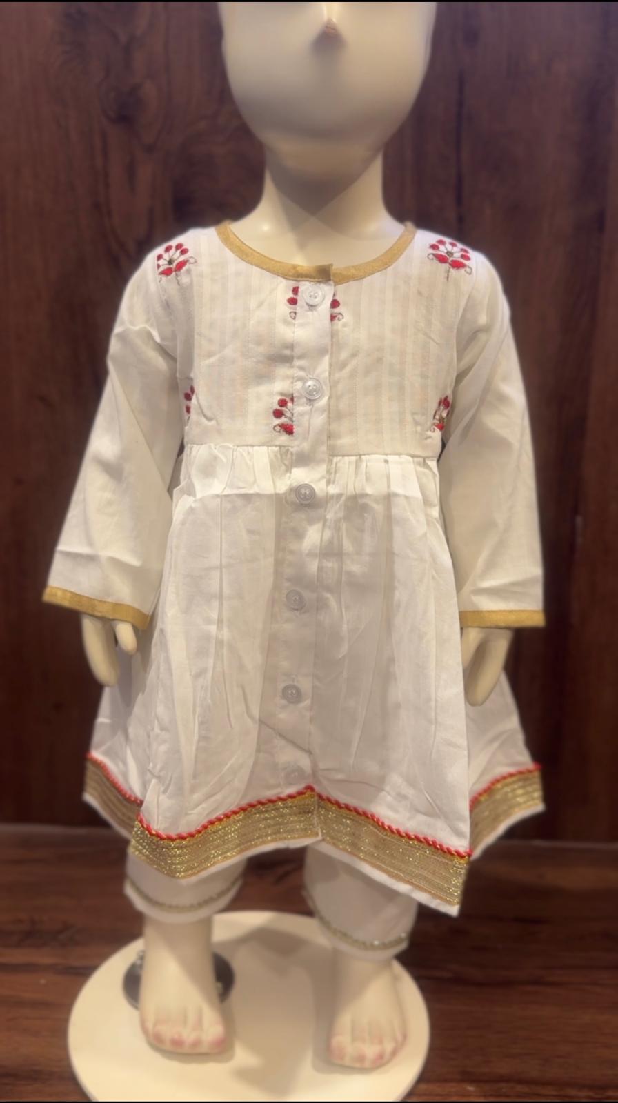 Mull Cotton with Gold Zari Set