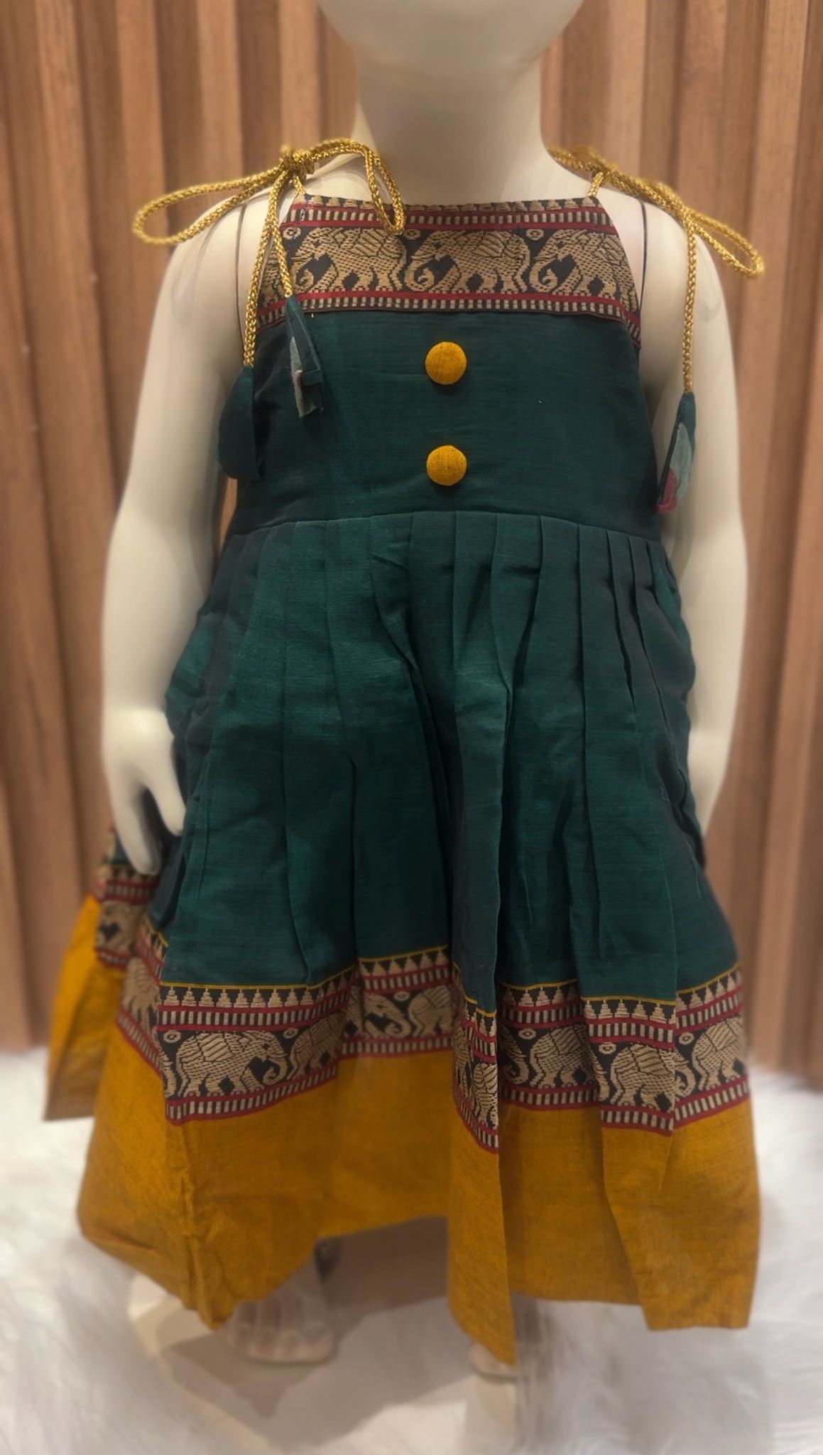 Emerald Green Narayanpet Frock