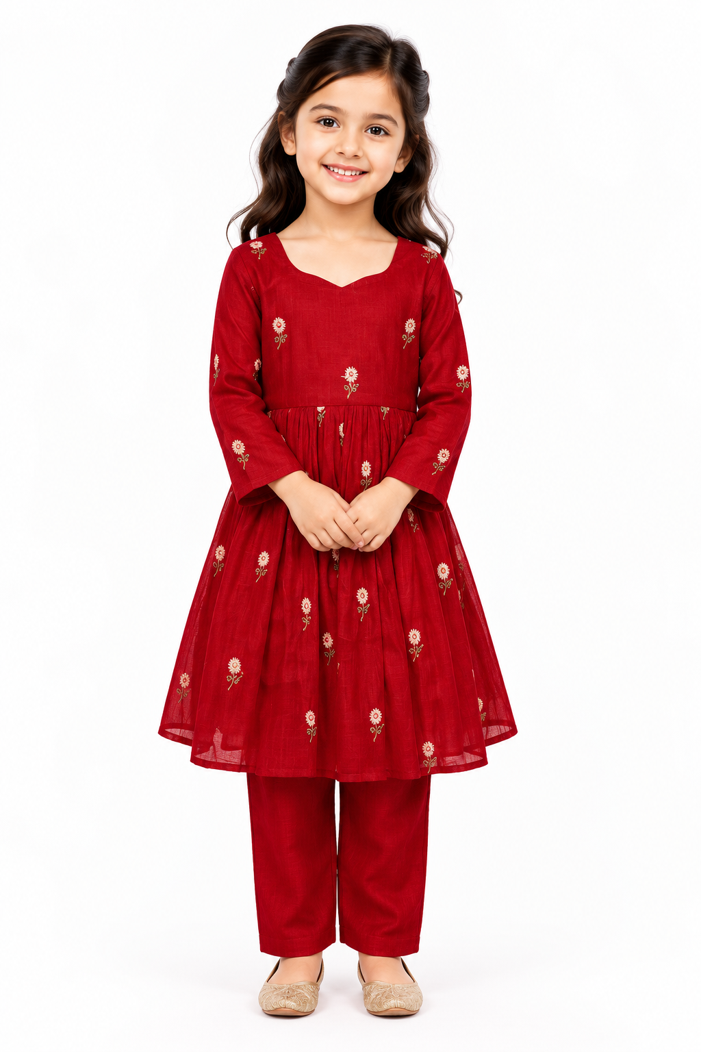 Roja Rani Floral Kurti Set