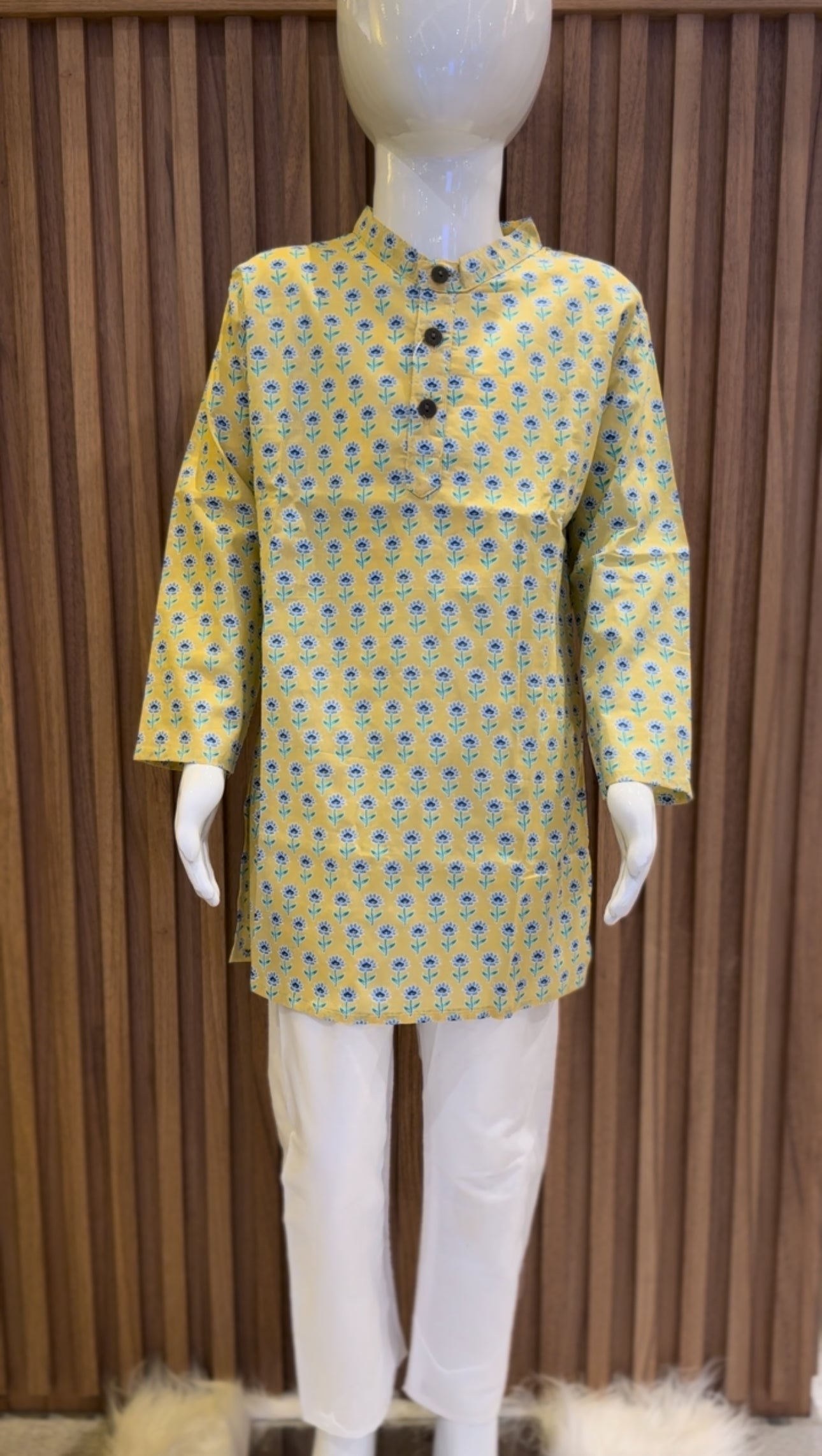 Pestel Yellow Flower Printed Kurta