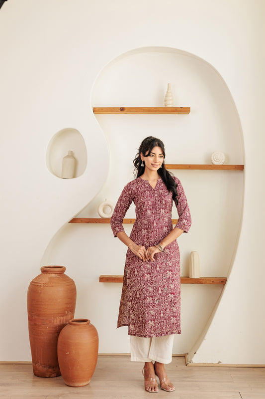 Egyptu Rani Kurti with Plazzo Pants Family