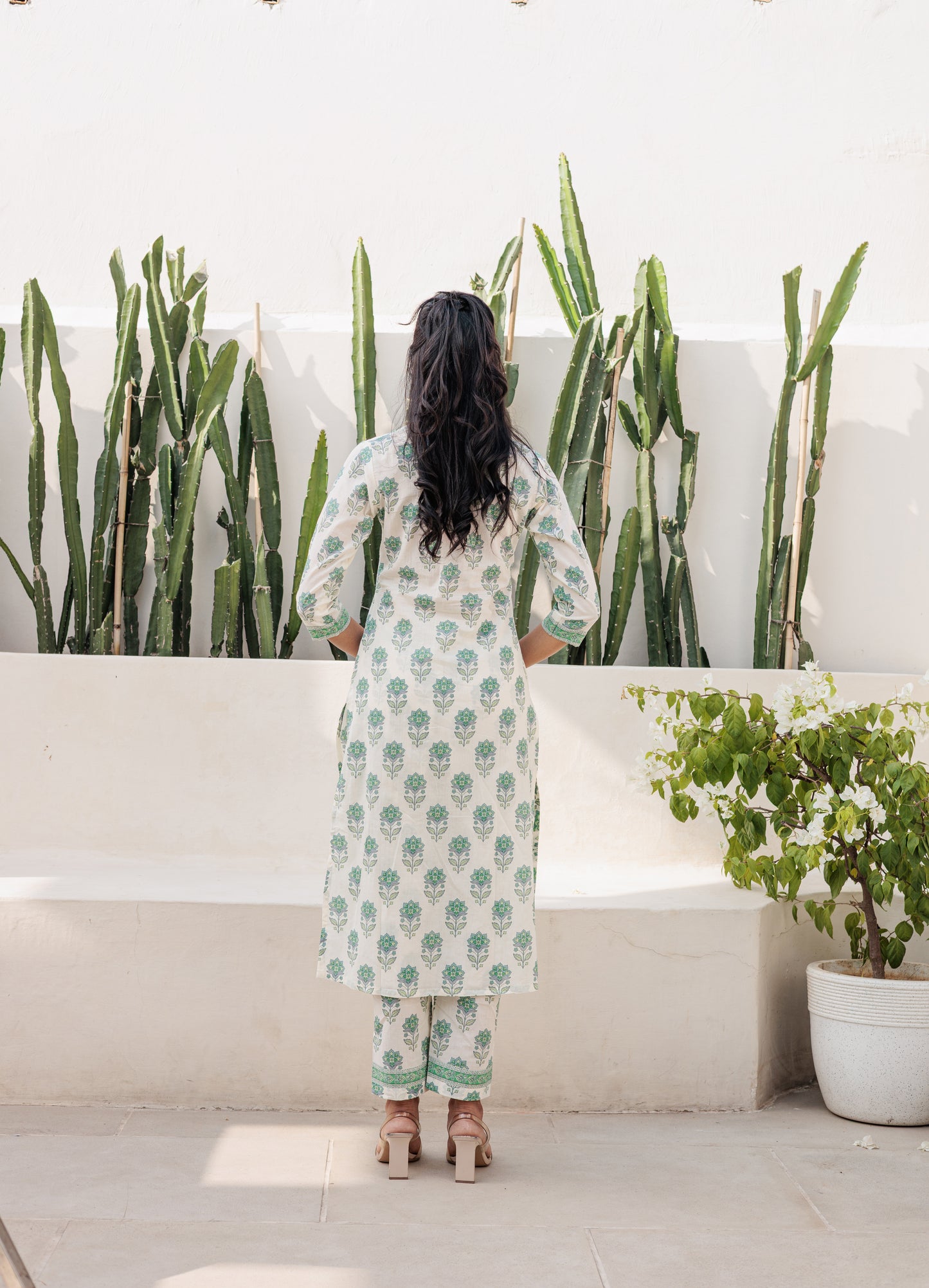 Dvinya Emerald Angrakha Kurti Set