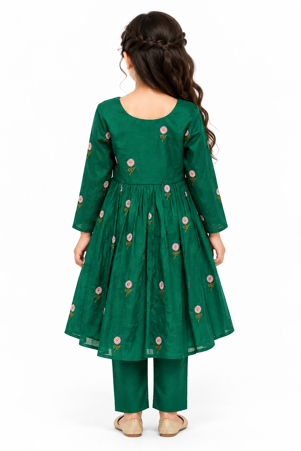 Mayil Pachai Floral Kurti Set
