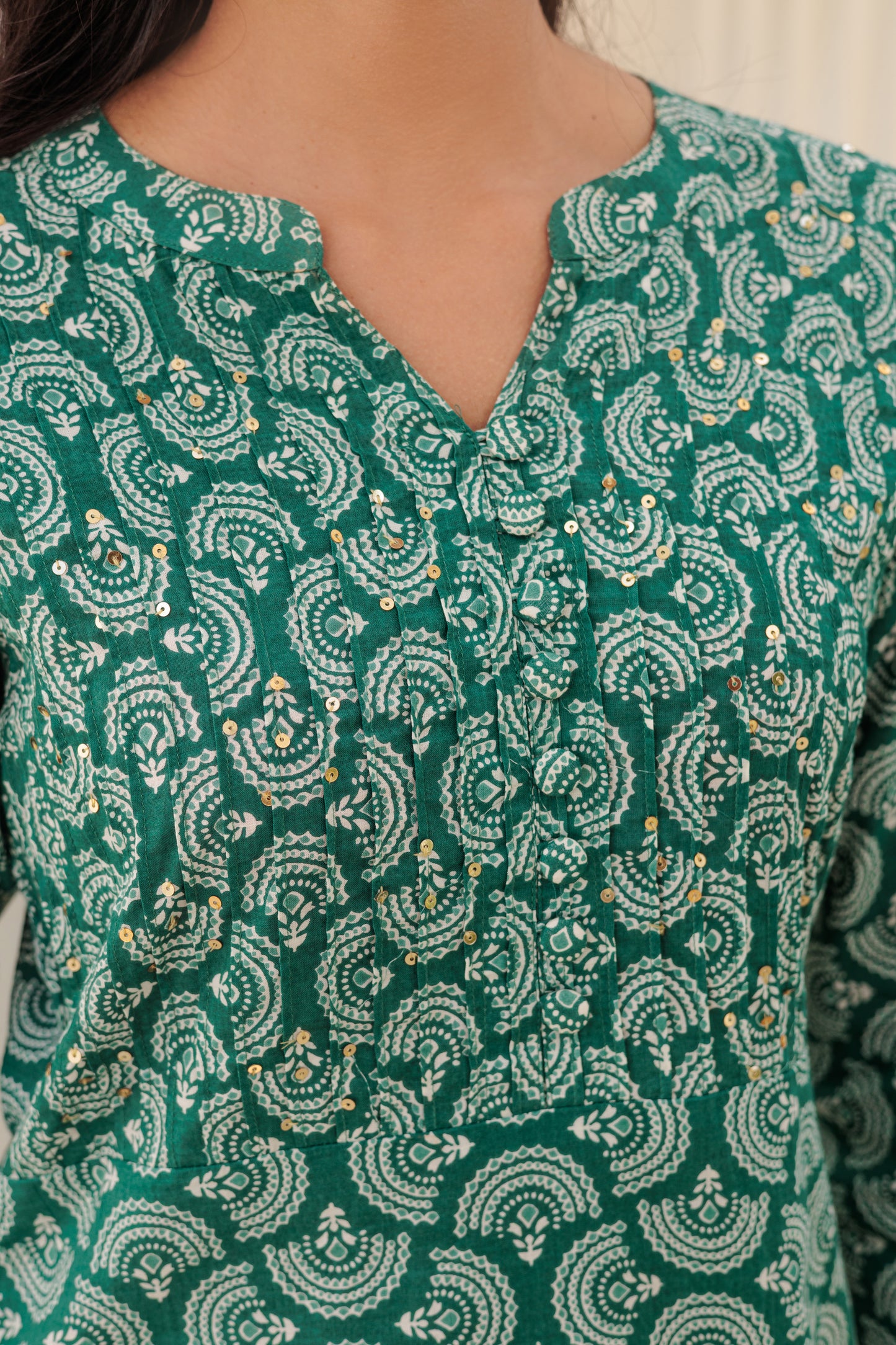 Pachai Mayil Kurti with Plazzo Pants Family