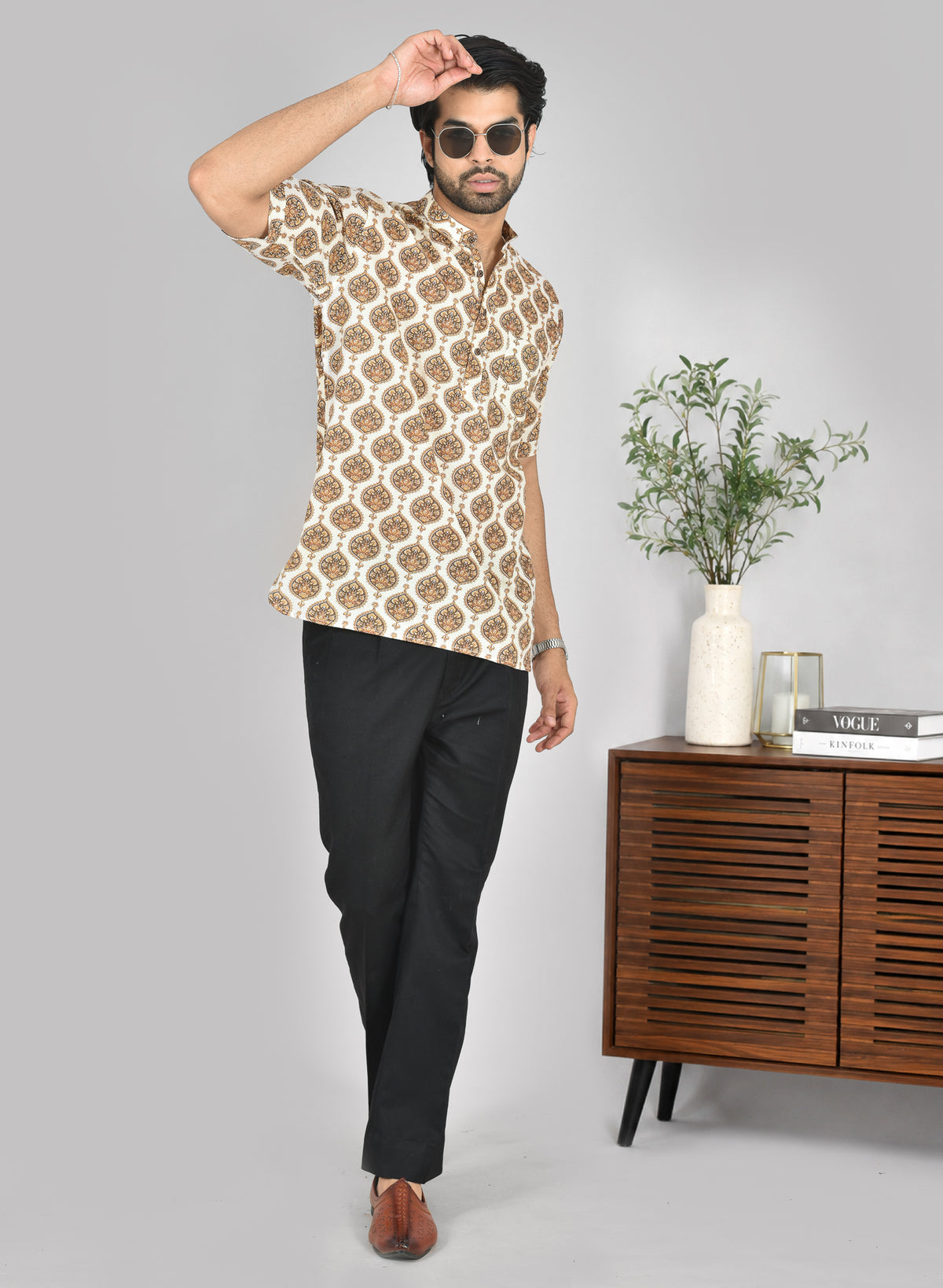Honey Kolam Short Sleeves Kurta