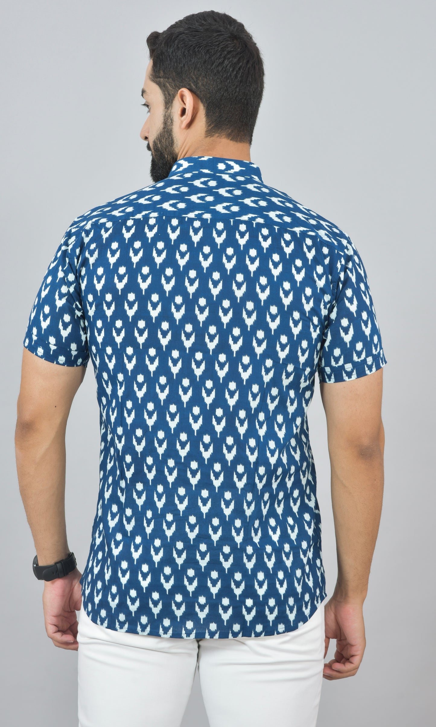 Indigo Ikat Inspired Half Short Kurta