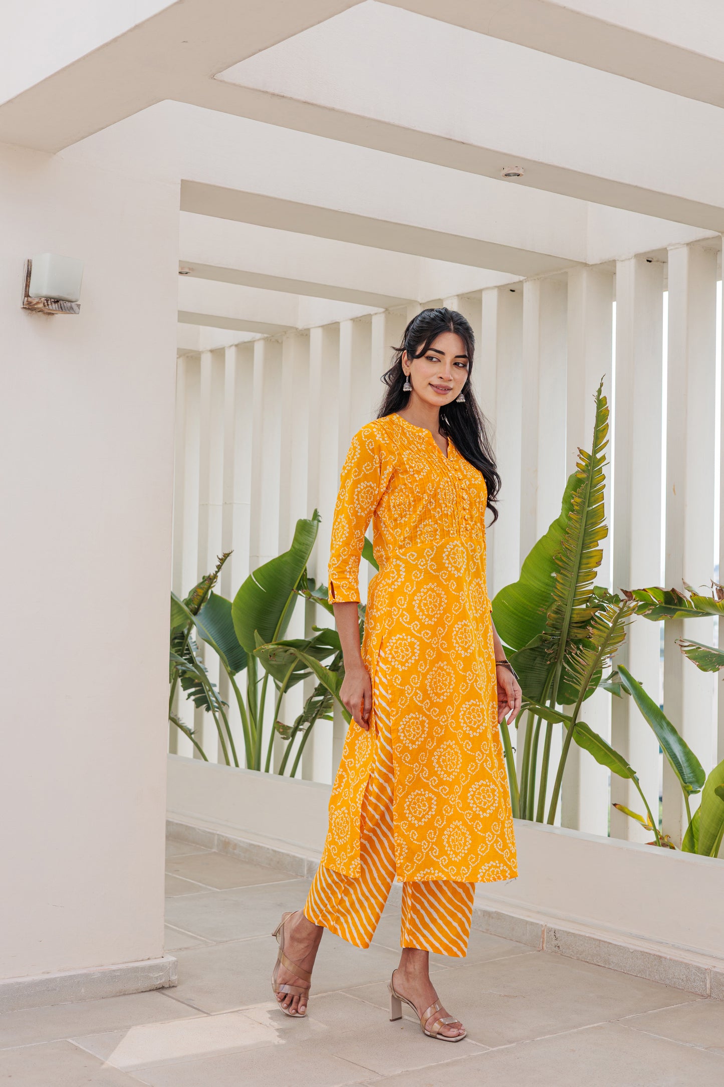 Haldi Vastram Kurti with Plazzo Pants Family