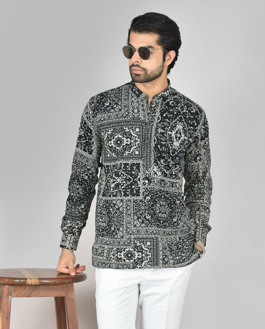 Karupu Mandela Long Sleeves Kurta