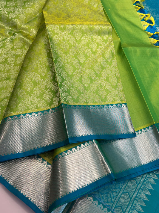 Mayil Green-Blue Saree