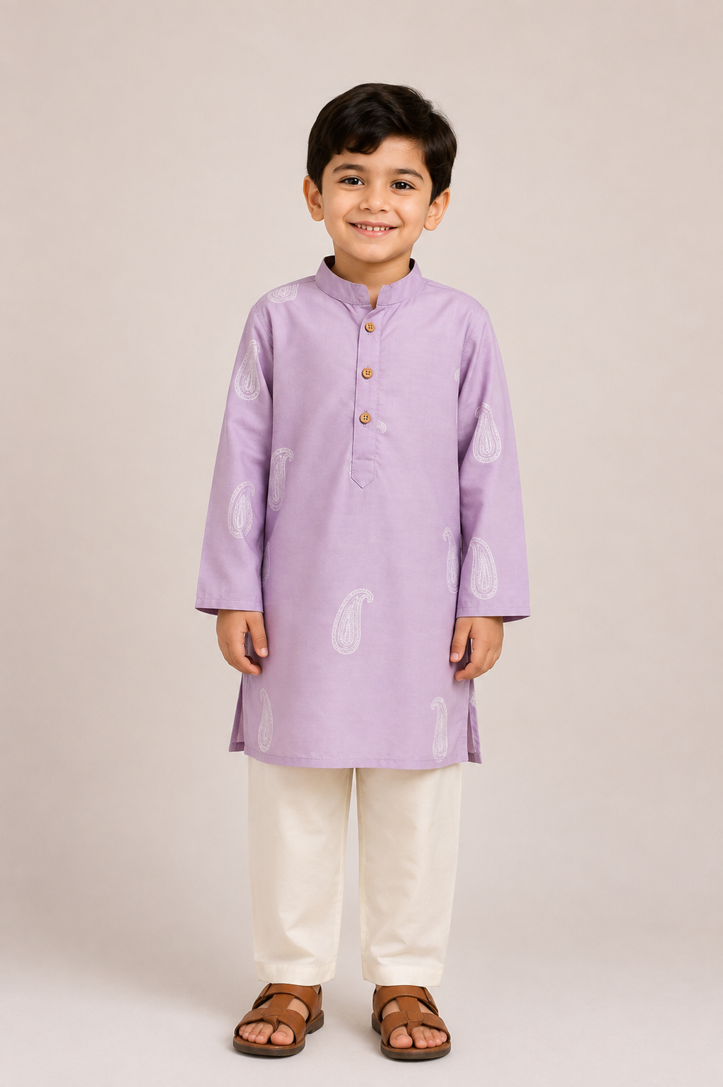 Lilac Paisley Kurta