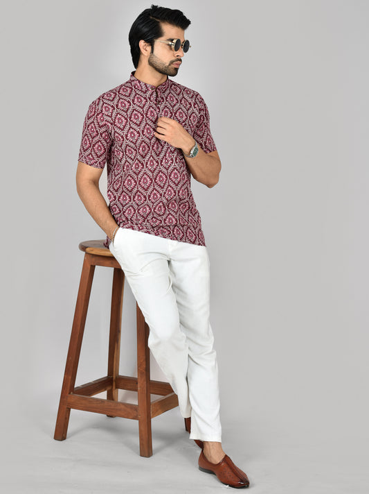 Merlot Vine Short Sleeves Kurta